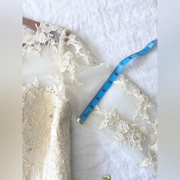 Helen Fontaine Ivory Mother Of The Bride Dresses A-line Half Sleeves Chiffon - Picture 16 of 16